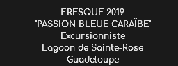 FRESQUE 2019
"PASSION BLEUE CARAÏBE" Excursionniste
Lagoon de Sainte-Rose Guadeloupe