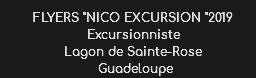 FLYERS "NICO EXCURSION "2019
Excursionniste Lagon de Sainte-Rose Guadeloupe